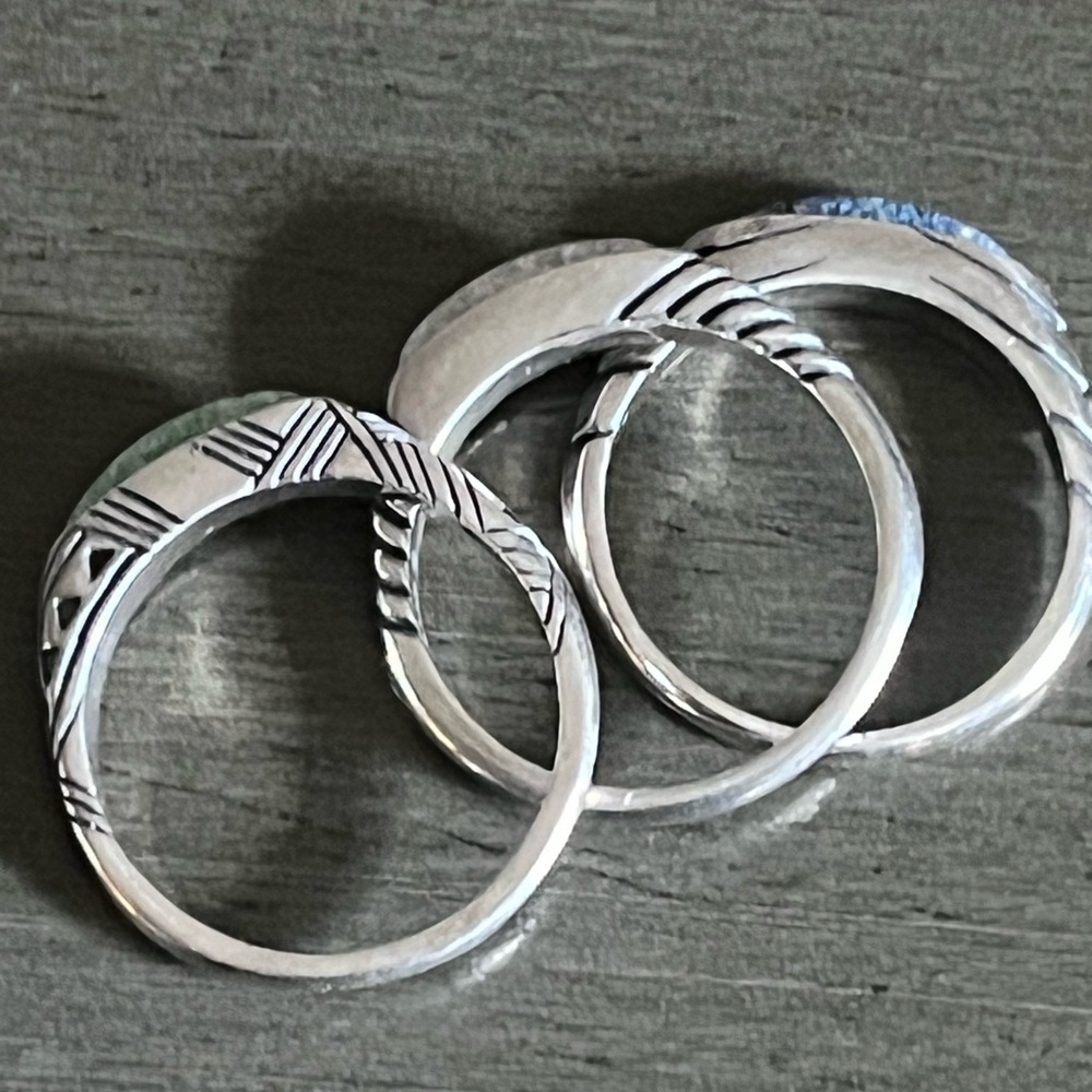CAROLYN POLLACK STERLING SILVER STACKING RING SIZE 8 1/2 includes one ring - Picture 6 of 10